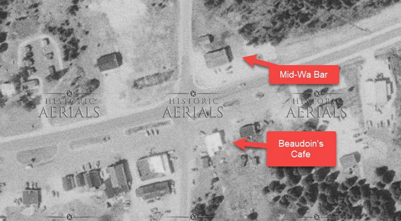 Mid-War Bar (John Henrys) - 1973 Aerial